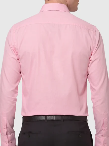 Pink cotton shirt, slim fit