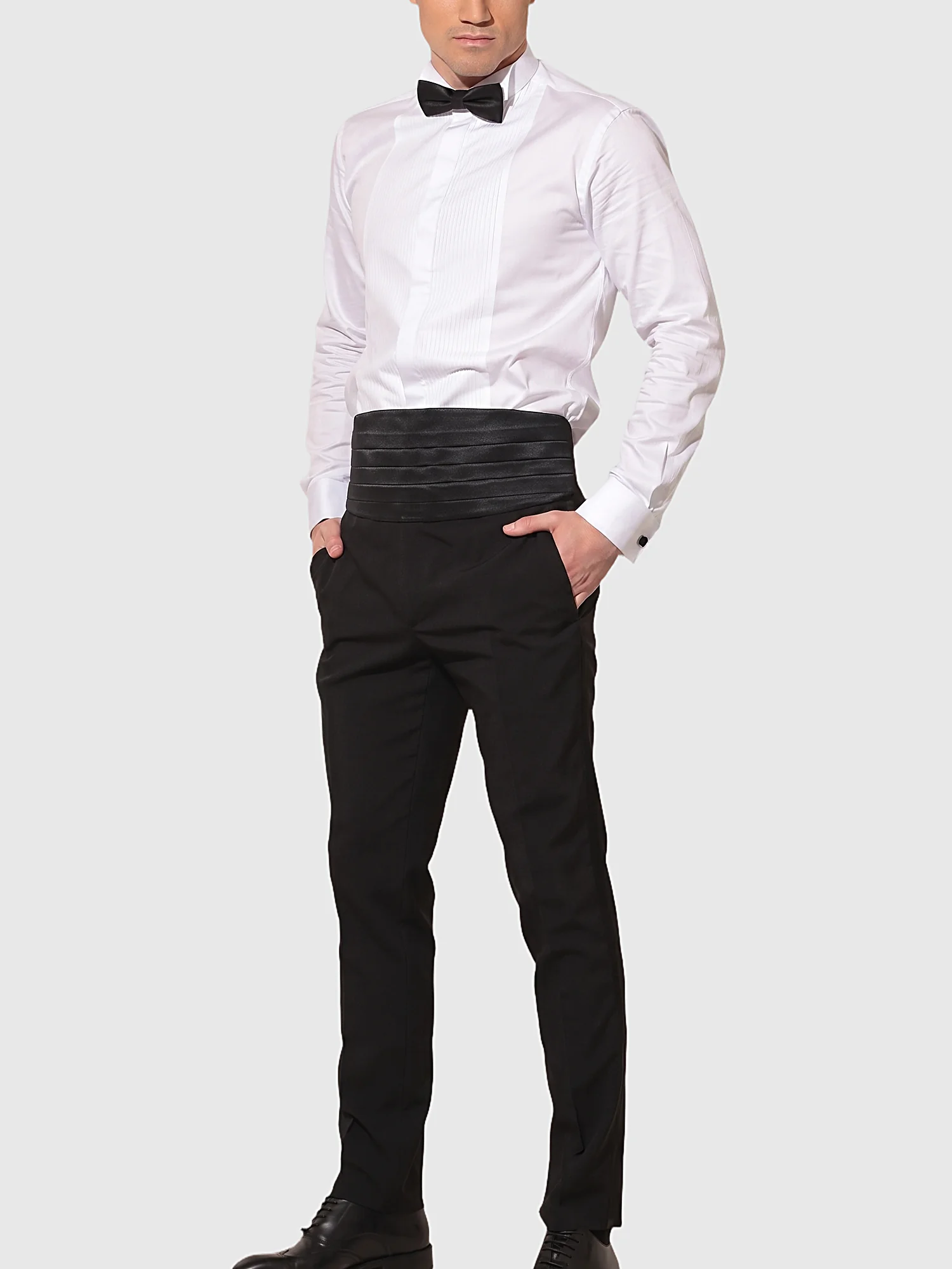 Риза памук, slim fit, скрито закопчаване, коктейл яка Риза памук, slim fit, скрито закопчаване, коктейл яка