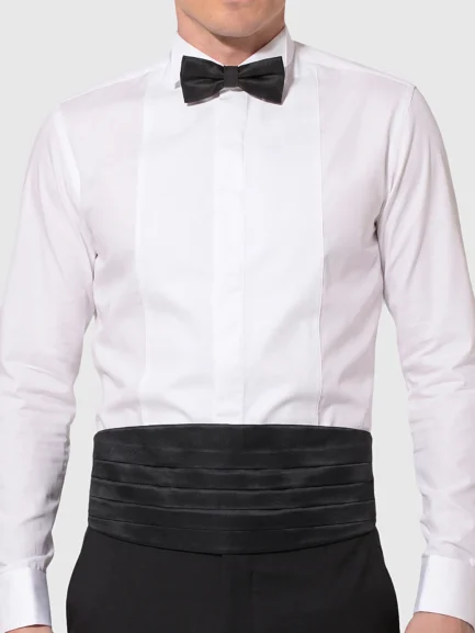 Cotton shirt, slim fit, concealed fastening, coctail collar