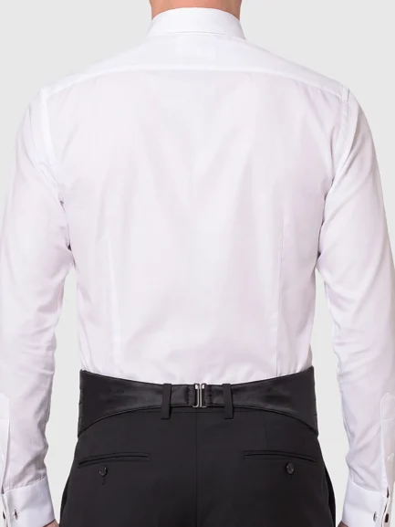 Cotton shirt, slim fit, concealed fastening, coctail collar