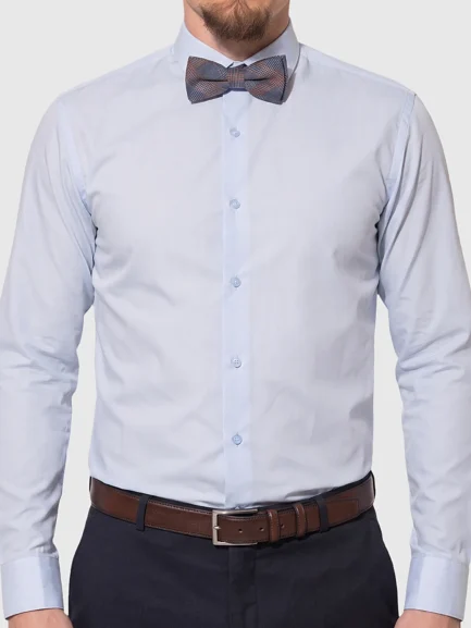 Light blue cotton shirt, slim fit