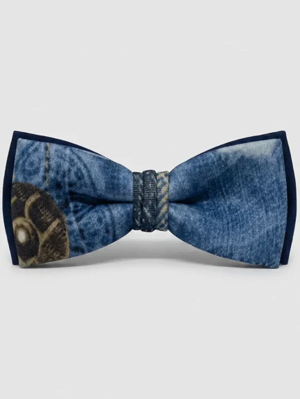 Denim cotton bow tie Denim cotton bow tie