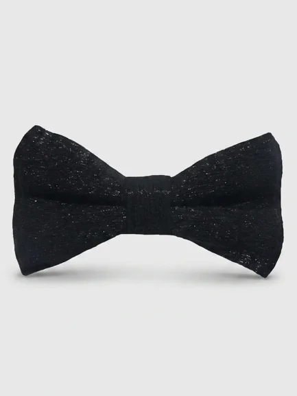 Black shiny lamé bow tie Black shiny lamé bow tie
