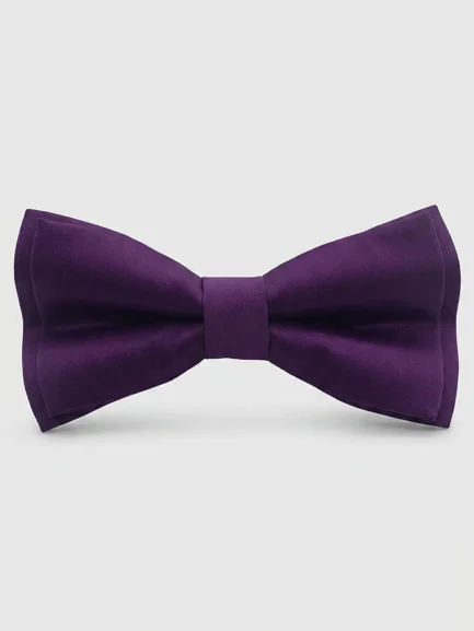 Dark purple satin bow tie Dark purple satin bow tie