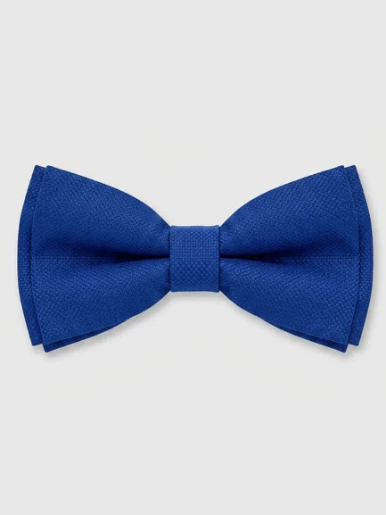 Blue embossed viscose bow tie Blue embossed viscose bow tie