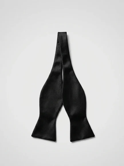 Bow tie for tying black satin Bow tie for tying black satin