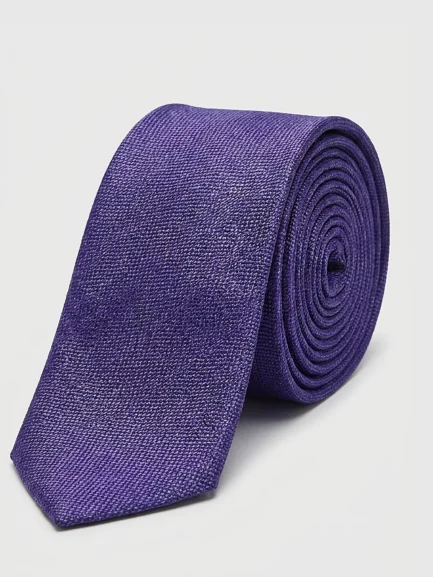 Blue jacquard tie