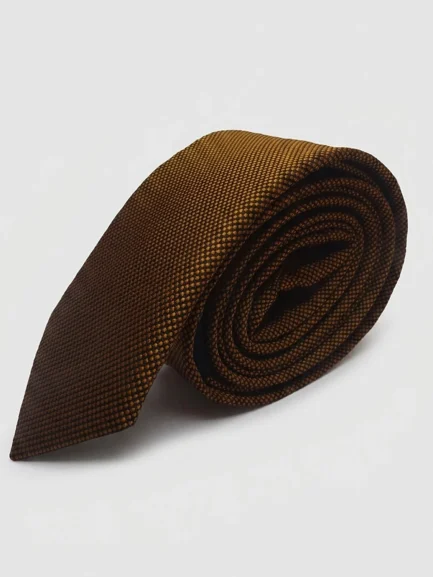 Tie brown jacquard