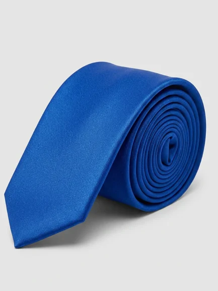 Tie blue satin