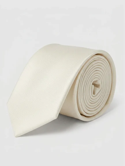 Tie white satin