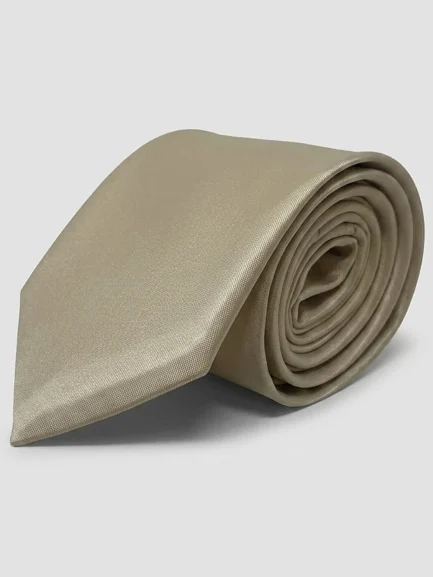 Tie champagne satin
