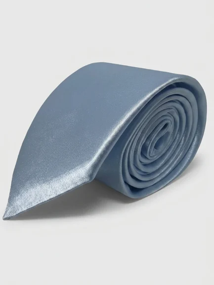 Tie sky blue satin
