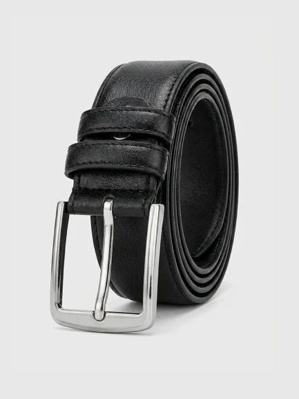 Men's leather, black, natural leather