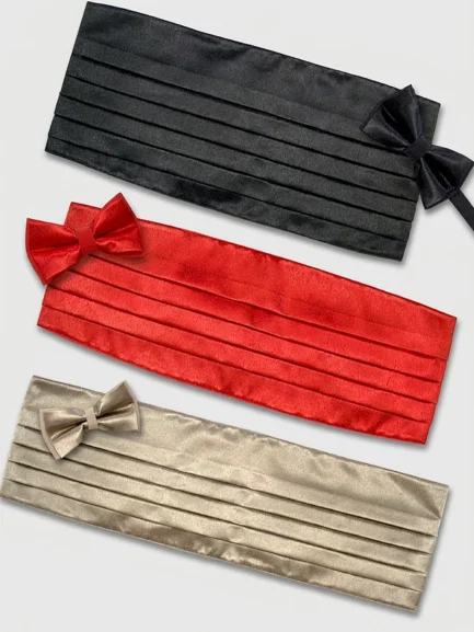 Belt and bow tie set, handmade