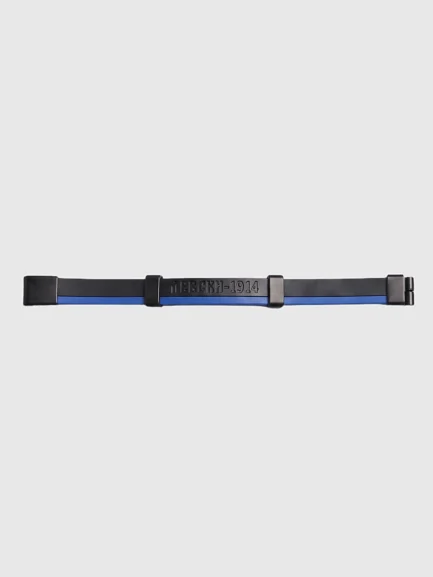 Leather bracelet "Levski 1914" in black and blue
