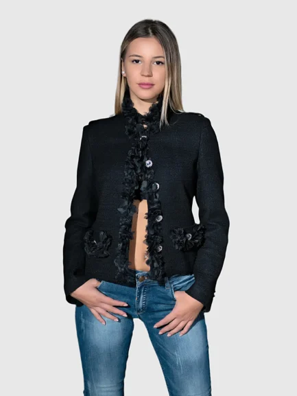 Women's short coat Shine black Women's short coat Shine black