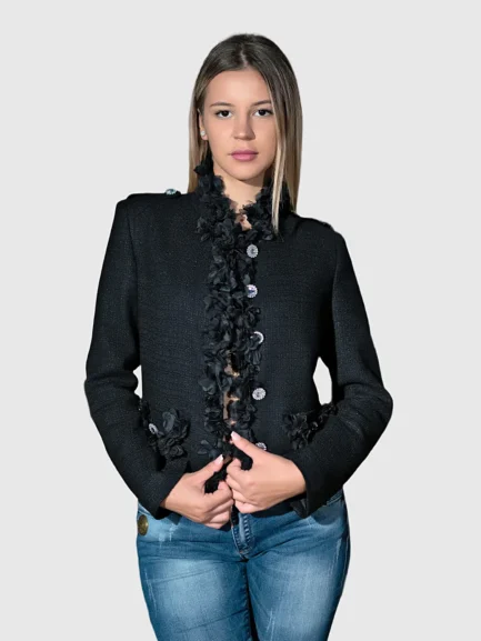 Women's short coat Shine black Women's short coat Shine black