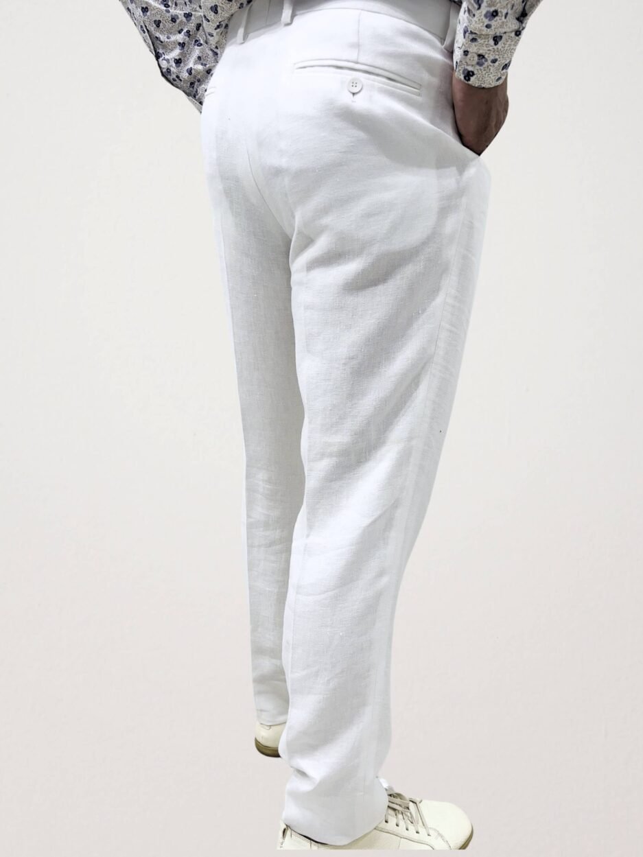 White linen pants