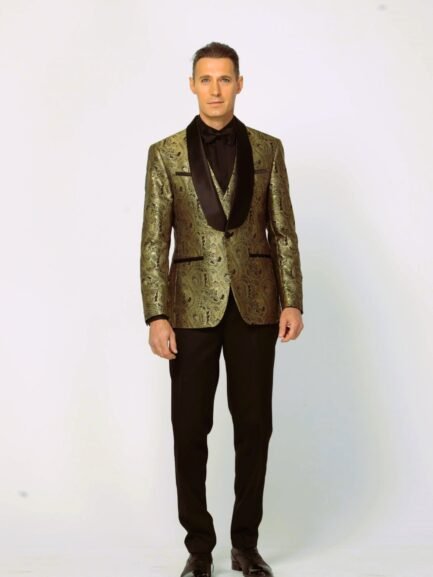 Blue Jacquard Shawl Collar Tuxedo (Копие)