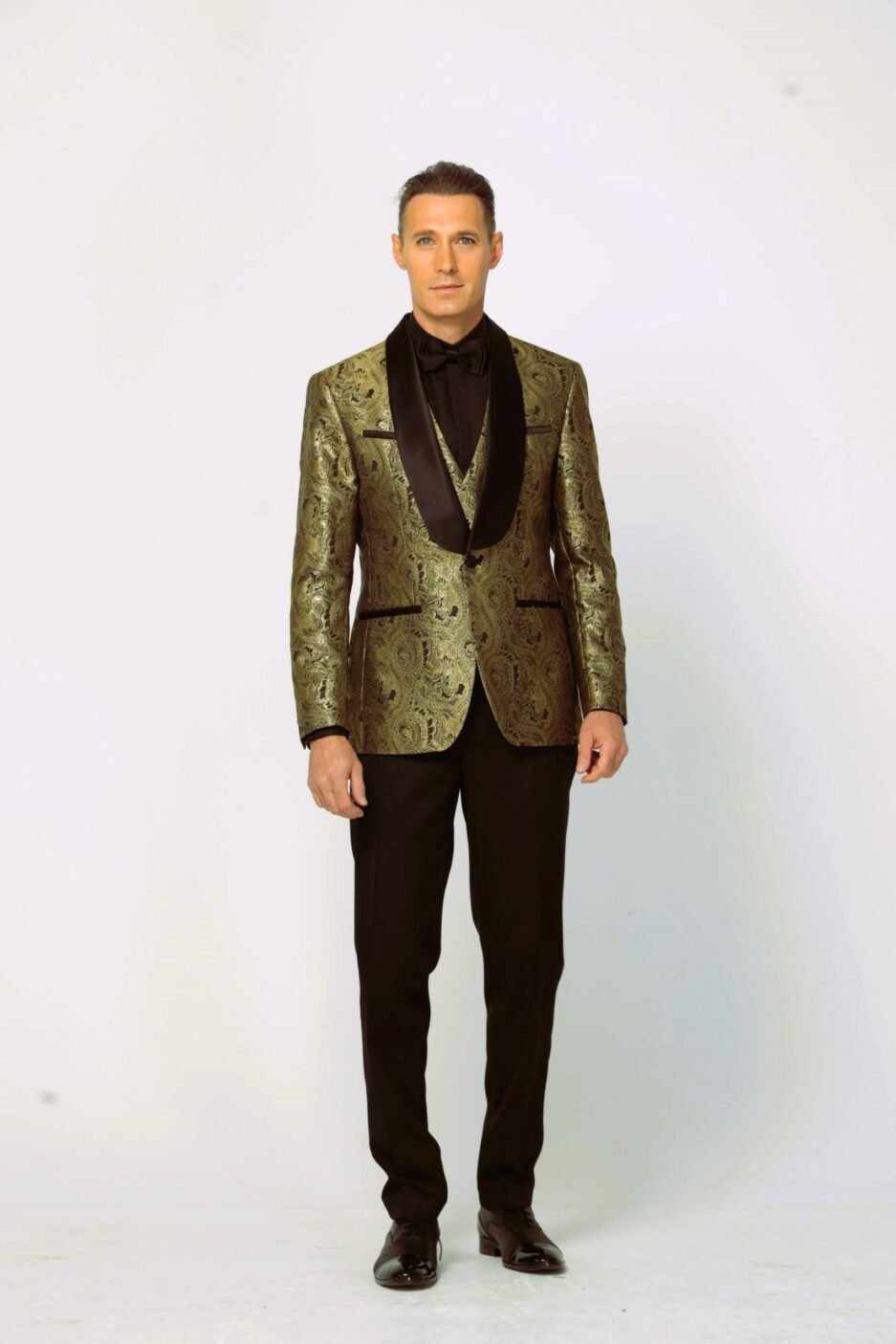 Blue Jacquard Shawl Collar Tuxedo (Копие)