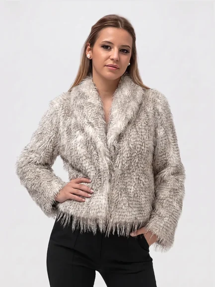 Women's short coat Shine gray check (Копие) Women's short coat Shine gray check (Копие)