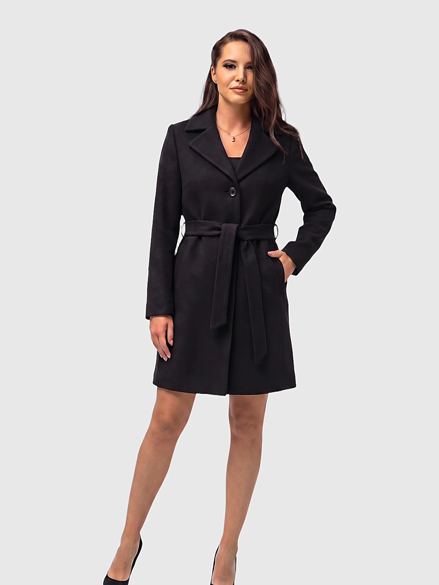 Women's short coat Shine gray check (Копие) (Копие) Women's short coat Shine gray check (Копие) (Копие)